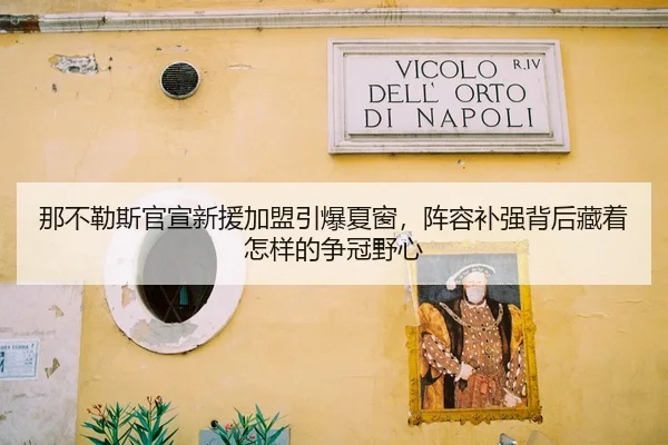 那不勒斯官宣新援加盟引爆夏窗，阵容补强背后藏着怎样的争冠野心